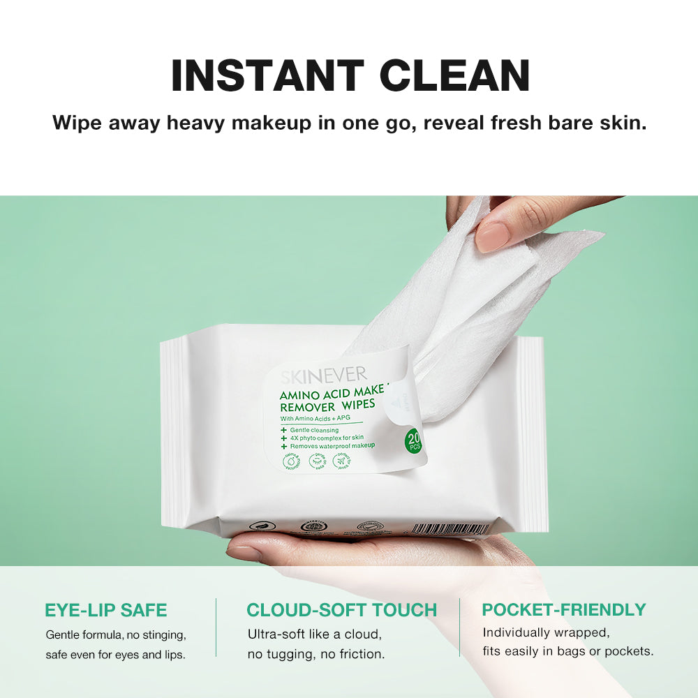 SKINEVER Amino Acid Make Up Remove Wipes