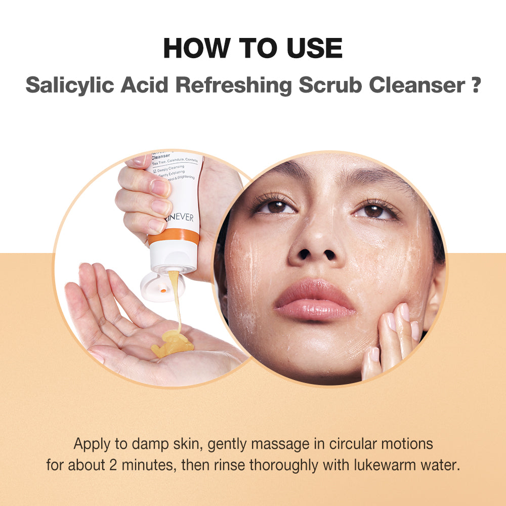 SKINEVER Salicylic Refreshing Scrub Cleanser-Facial wash