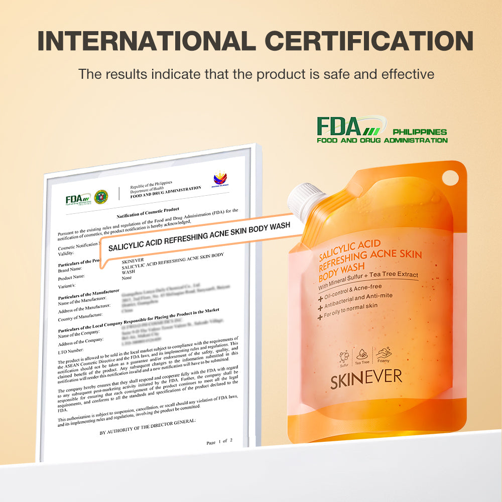 SKINEVER Salicylic Acid Refreshing Acne Skin Body Wash