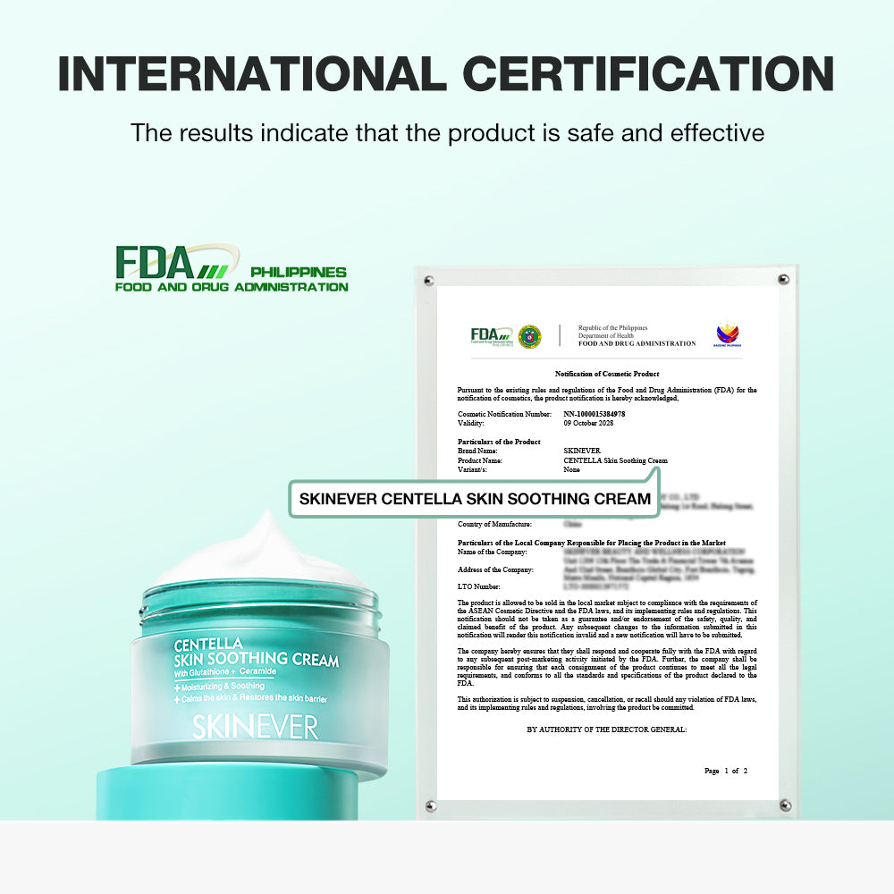 SKINEVER Centella Asiatica Soothing Cream