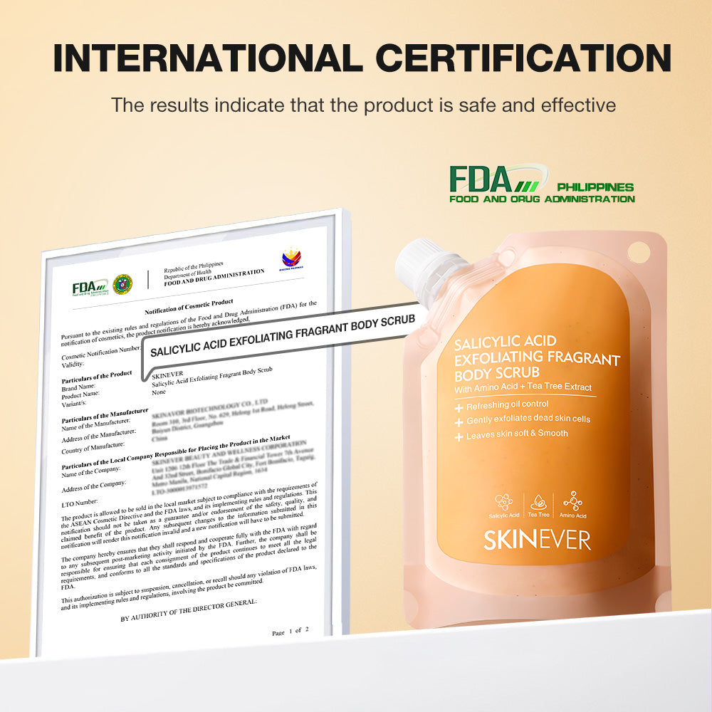 SKINEVER Salicylic Acid Exfoliating Fragrant Body Scrub